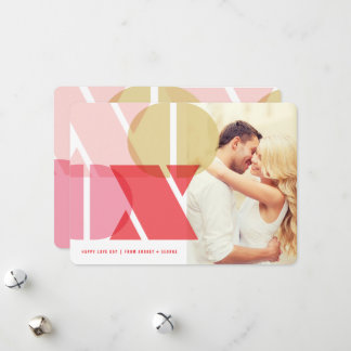Tarjeta Festiva Tipografía moderna El día de San Valentín de XOXO
