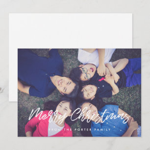 Tarjeta Festiva Tipografía moderna Fotos navideñas más feroces