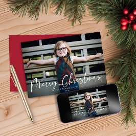 Tarjeta Festiva Tipografía moderna Fotos navideñas más feroces