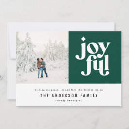 Tarjeta Festiva Tipografía moderna mínima de Navidades verdes