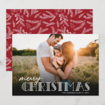 Tipografía moderna simple foto de Navidades blanco