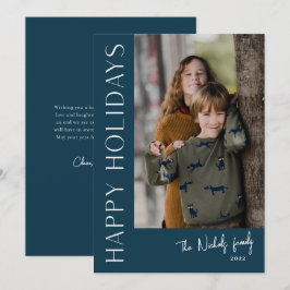 Tarjeta Festiva Tipografía Moderna Simple Foto Feliz