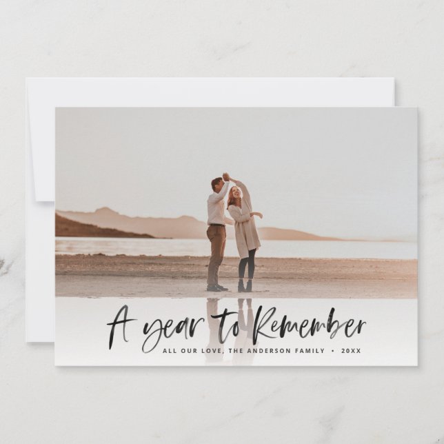 Tarjeta Festiva Tipografía moderna vacaciones mínimas de navidades (Anverso)