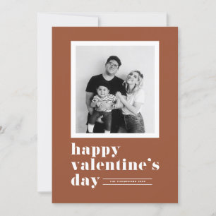 Tarjeta Festiva Tipografía retro El día de San Valentín fotográfic