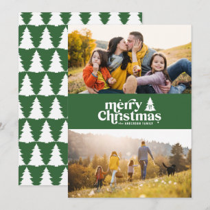 Tarjeta Festiva Tipografía retro Navidades modernos de 2 festivida