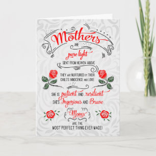 Tarjeta Festiva Tipografía sentimental del Día de la Madre con ros