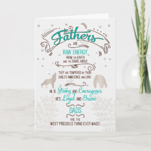 Tarjeta Festiva Tipografía sentimental del Día del Padre para Papá