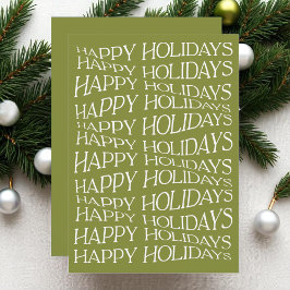 Tarjeta Festiva Tipografía Única Moderna Simple Divertida Felices 