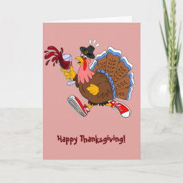 Tarjeta Festiva Tipsy Turkey (Vino)