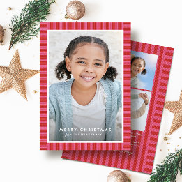 Tarjeta Festiva Tira brillante alegre rosa rojo lindo foto de Navi