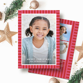 Tarjeta Festiva Tira brillante alegre rosa rojo lindo foto de Navi