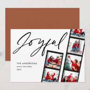 Tarjeta Festiva Tira de película moderna 5 Navidades jovial de la 