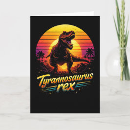 Tarjeta Festiva Tiranosaurio Rex