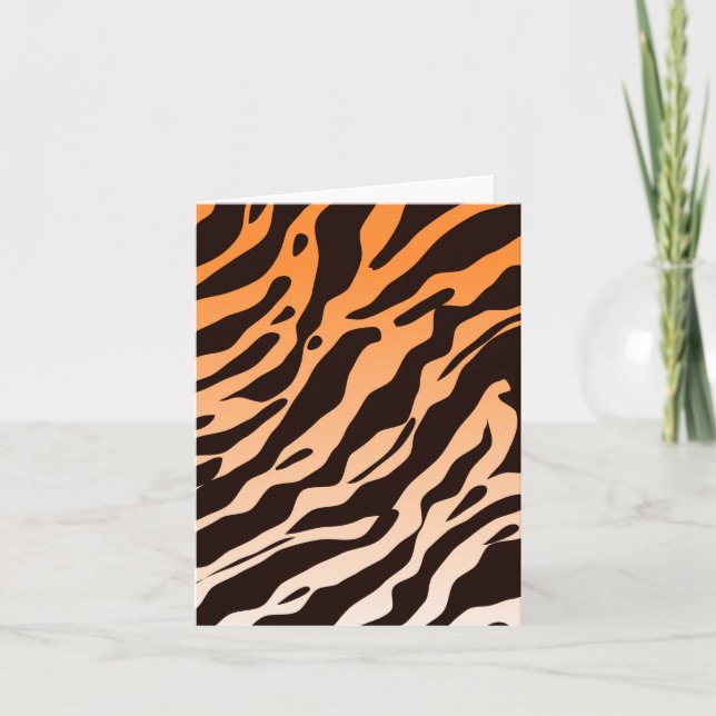 Tarjeta Festiva Tiras de tigre (Anverso)