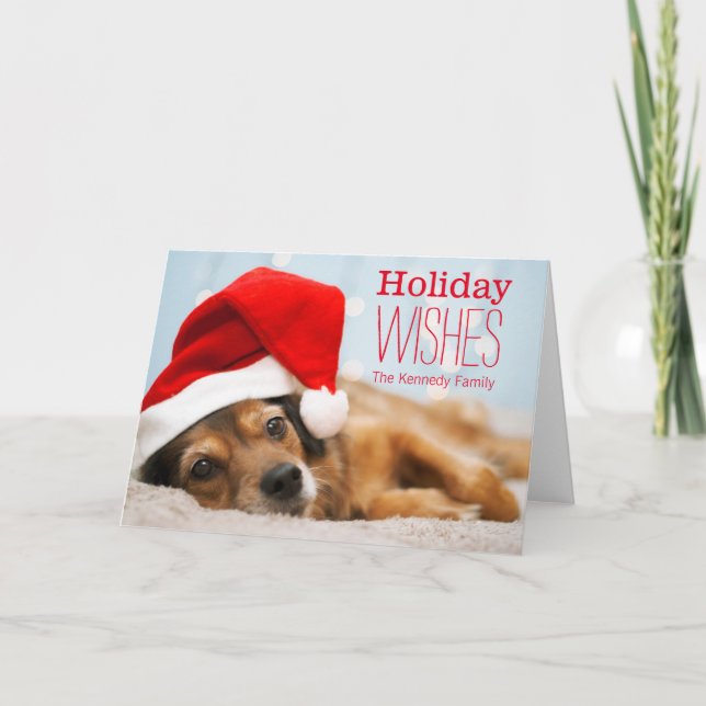 Tarjeta Festiva Tired Santa (Anverso)