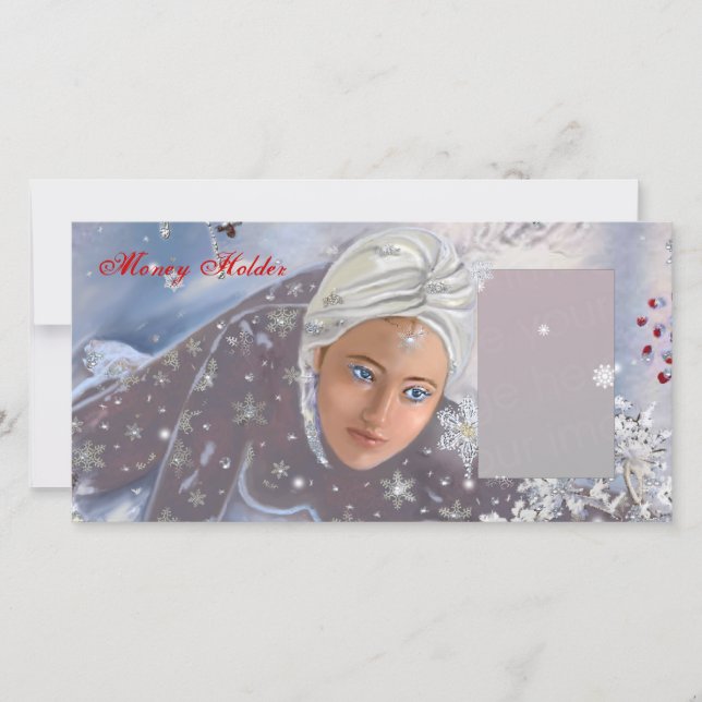 Tarjeta Festiva Titular de dinero de vacaciones (Anverso)