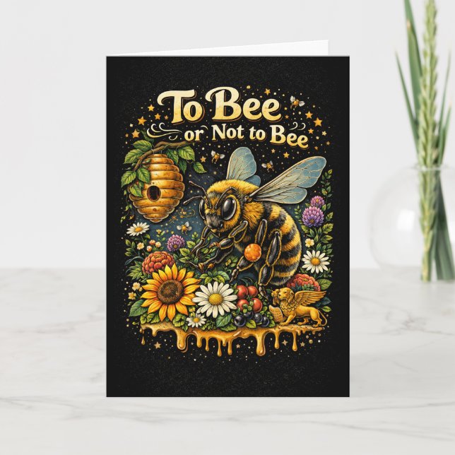 Tarjeta Festiva To Bee or Not to Bee (Anverso)