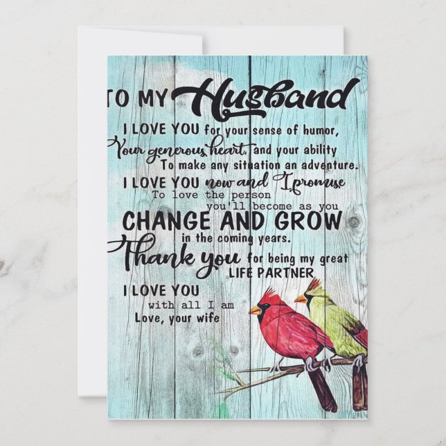 Tarjeta Festiva To my Husband | Personalized perfect gift (Anverso)