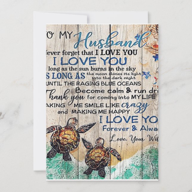 Tarjeta Festiva To My Man Gift, Personalized Gift To My Husband (Anverso)