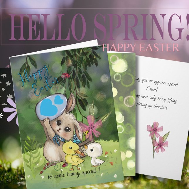 Tarjeta Festiva To Some Bunny Special-Fun Easter Bunny  (To Some Bunny Special-Fun Easter Bunny Holiday Card)