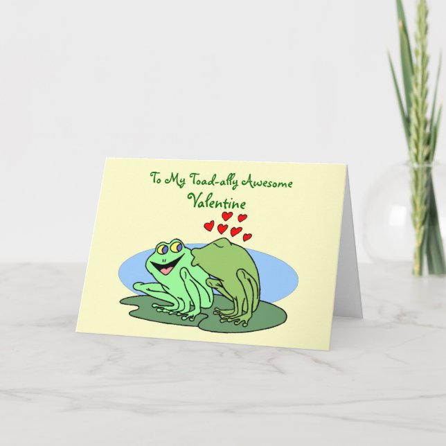 Tarjeta Festiva Toad-ally Awesome Valentine (Anverso)