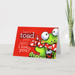 Tarjeta Festiva Toad You I Love You Funny Valentine