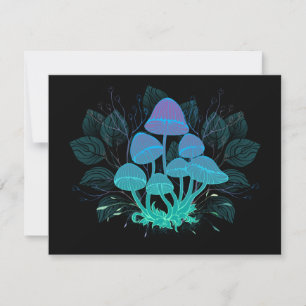 Tarjeta Festiva Toadstools en Bushes