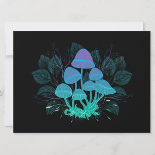 Tarjeta Festiva Toadstools en Bushes