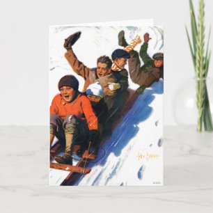 Tarjeta Festiva Tobagganing