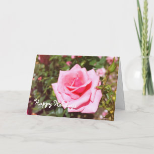 Tarjeta Festiva Toda ocasión rosa rosa, agregar tu foto, texto