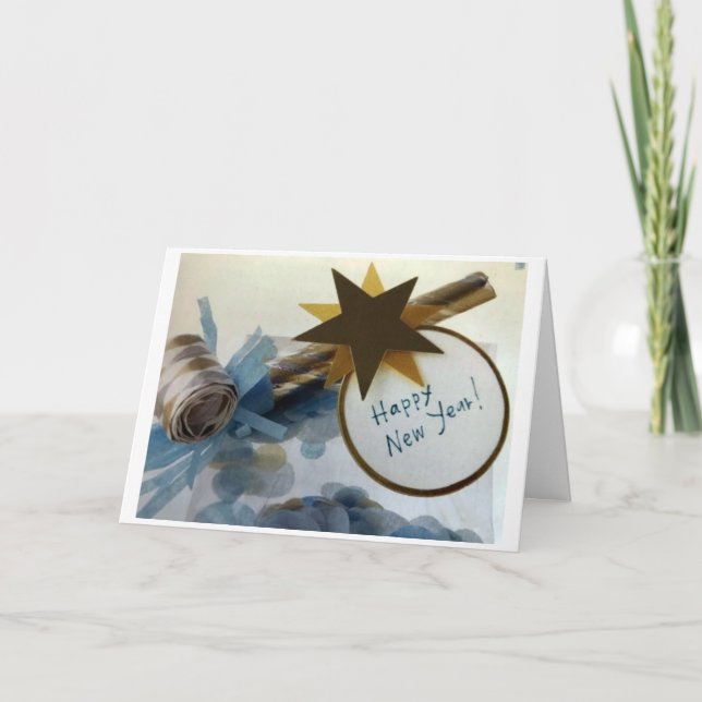 TARJETA FESTIVA TODAS LAS COSAS SERÁN NUEVO "AÑO NUEVO FELIZ" (Anverso)