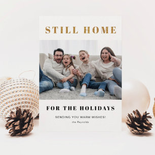 Tarjeta Festiva Todavía En Casa Para La Foto De Los Navidades De F