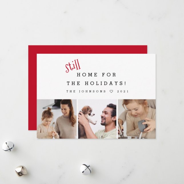 Tarjeta Festiva Todavía en casa para las fotos divertidas de 2021 (Anverso/Reverso In Situ)