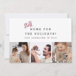 Tarjeta Festiva Todavía en casa para las fotos divertidas de 2021