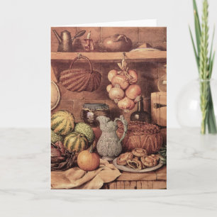 Tarjeta Festiva Todavía la vida con los Navidades Comida
