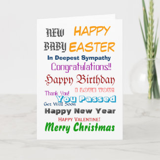 TARJETA FESTIVA TODO EN UN PROPÓSITO MULTI ENVÍE UNA AL AÑO