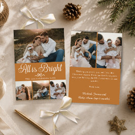 Tarjeta Festiva Todo es Brillante Caramelo Cobre Multi Foto Navida