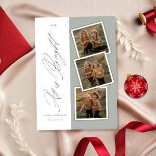 Tarjeta Festiva Todo Es Brillante Moderno 3 Navidades De Fotografí