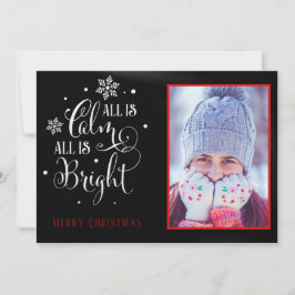 Tarjeta Festiva "Todo es calma", elegantes Navidades de fotografía