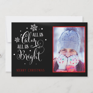 Tarjeta Festiva "Todo es calma", elegantes Navidades de fotografía