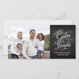 Tarjeta Festiva Todo es calma, todo es Navidades brillantes del ta