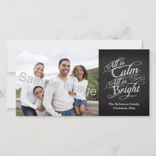 Tarjeta Festiva Todo es calma, todo es Navidades brillantes del ta