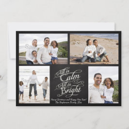 Tarjeta Festiva Todo es calma, todo es Navidades brillantes del ta