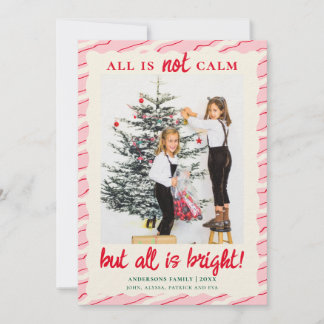 Tarjeta Festiva Todo es foto de niños de Navidades divertidos bril