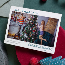 Tarjeta Festiva Todo es foto de niños Navidades mínimos brillantes