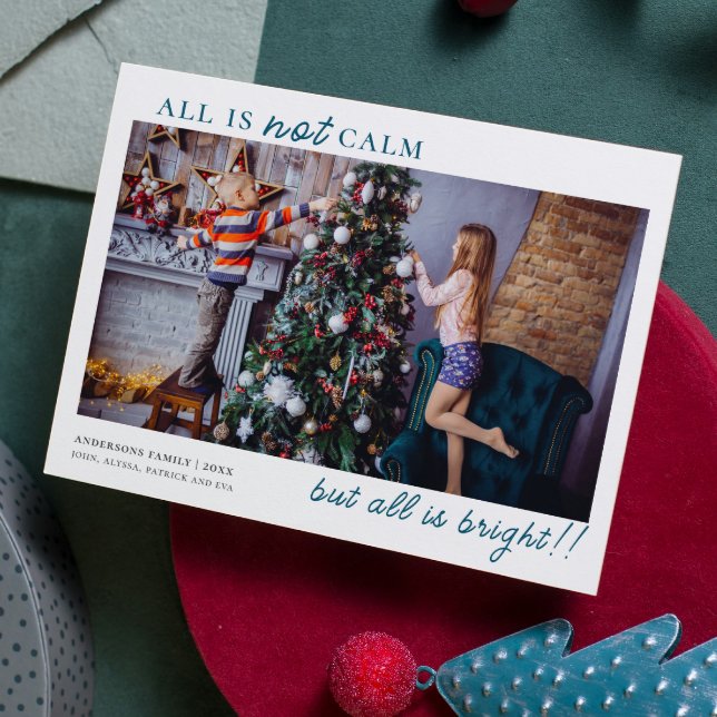 Tarjeta Festiva Todo es foto de niños Navidades mínimos brillantes (Subido por el creador)