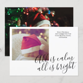 Tarjeta Festiva Todo Es Tranquilidad, Todo Es Navidades Personaliz