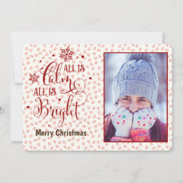 Tarjeta Festiva "Todo está tranquilo", Navidades de fotografía de