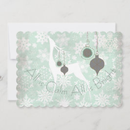 Tarjeta Festiva Todo está tranquilo. Todo es feriado de venado bri