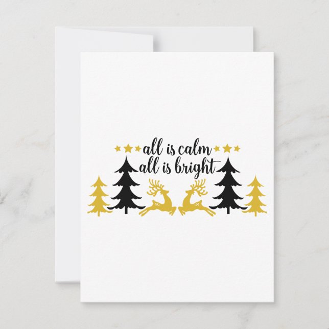 Tarjeta Festiva Todo está tranquilo, todo está brillante Taza de c (Anverso)